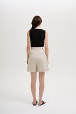 VIVIENNE PLEATED TWILL LONG SHORTS VIVIENNE PLEATED TWILL LONG SHORTS