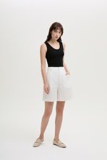 VIVIENNE PLEATED TWILL LONG SHORTS VIVIENNE PLEATED TWILL LONG SHORTS
