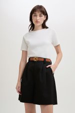 VIVIENNE PLEATED TWILL LONG SHORTS VIVIENNE PLEATED TWILL LONG SHORTS