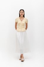 ARIANA PUFF SLEEVE BUTTONDOWN LINEN TOP