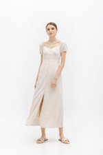 AUGUSTINE SWEETHEART BUTTONDOWN LINEN DRESS