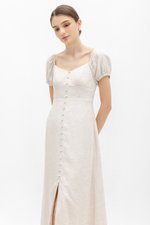 AUGUSTINE SWEETHEART BUTTONDOWN LINEN DRESS