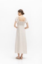 AUGUSTINE SWEETHEART BUTTONDOWN LINEN DRESS