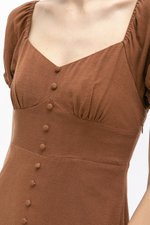 AUGUSTINE SWEETHEART BUTTONDOWN LINEN DRESS