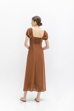 AUGUSTINE SWEETHEART BUTTONDOWN LINEN DRESS