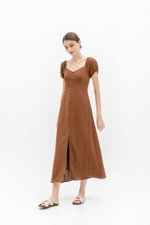 AUGUSTINE SWEETHEART BUTTONDOWN LINEN DRESS