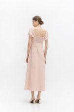 AUGUSTINE SWEETHEART BUTTONDOWN LINEN DRESS