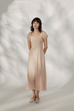 AUGUSTINE SWEETHEART BUTTONDOWN LINEN DRESS