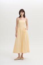 LINDSAY DROPWAIST LINEN DRESS