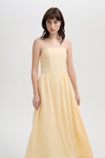 LINDSAY DROPWAIST LINEN DRESS