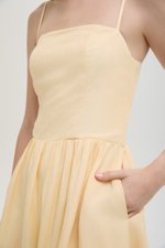 LINDSAY DROPWAIST LINEN DRESS