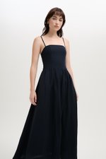 LINDSAY DROPWAIST LINEN DRESS