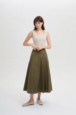 BRYNN DROPWAIST MIDI SKIRT