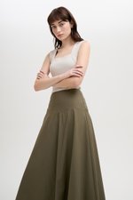 BRYNN DROPWAIST MIDI SKIRT