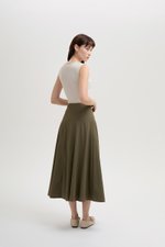 BRYNN DROPWAIST MIDI SKIRT