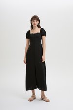 CELESTIAL LACE TRIM PUFF SLEEVE DRESS CELESTIAL LACE TRIM PUFF SLEEVE DRESS