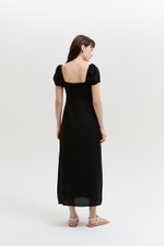CELESTIAL LACE TRIM PUFF SLEEVE DRESS CELESTIAL LACE TRIM PUFF SLEEVE DRESS