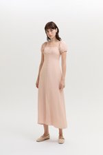 CELESTIAL LACE TRIM PUFF SLEEVE DRESS CELESTIAL LACE TRIM PUFF SLEEVE DRESS