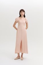 CELESTIAL LACE TRIM PUFF SLEEVE DRESS CELESTIAL LACE TRIM PUFF SLEEVE DRESS