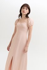 CELESTIAL LACE TRIM PUFF SLEEVE DRESS CELESTIAL LACE TRIM PUFF SLEEVE DRESS