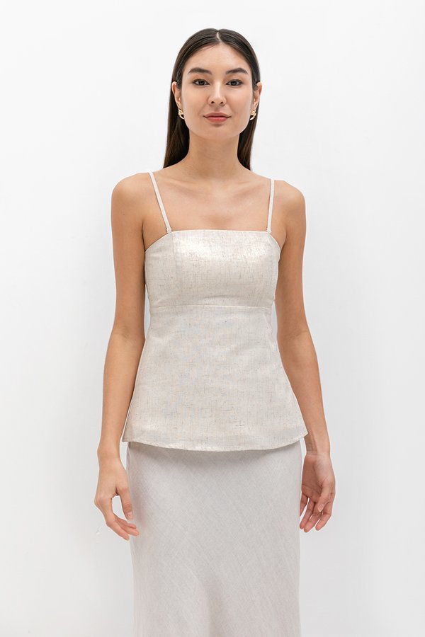 QUENTIN PADDED PEPLUM TUBE TOP