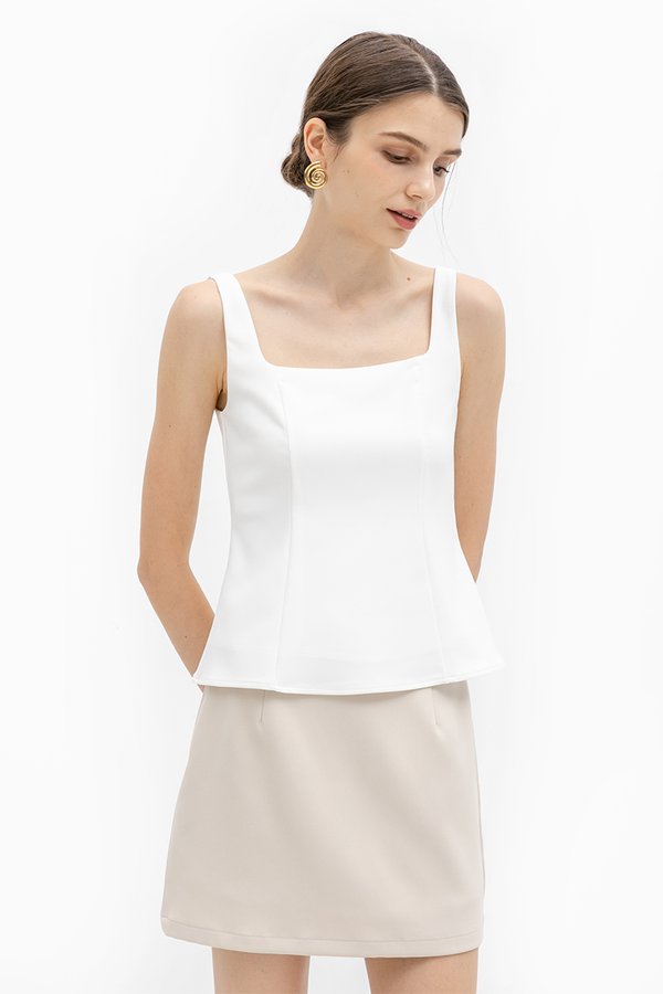 FLORINE SQUARE NECK PANEL TOP