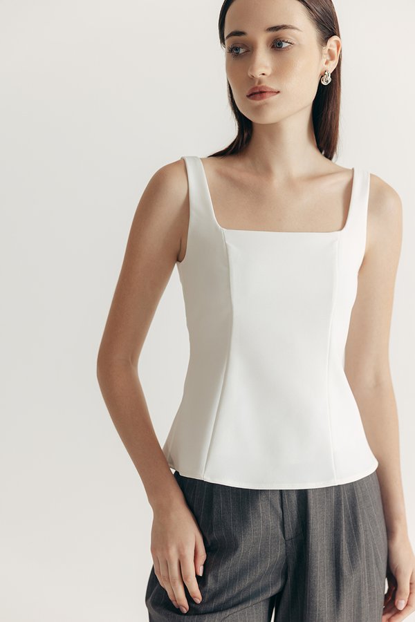 FLORINE SQUARE NECK PANEL TOP