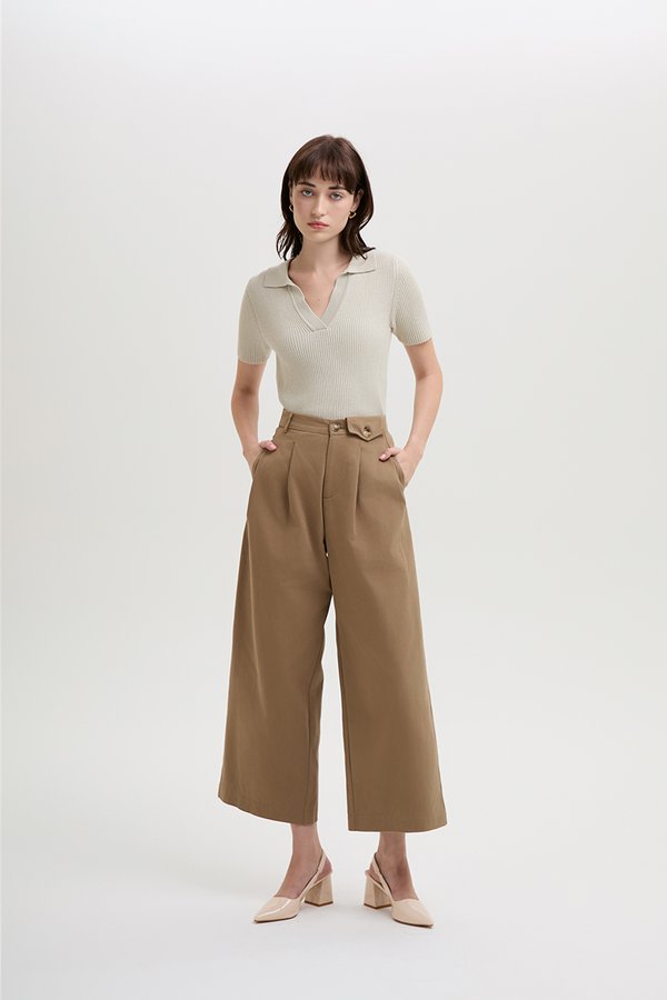 CLAYTON PLEATED BELTED TWILL PANTS CLAYTON PLEATED BELTED TWILL PANTS