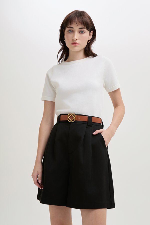 *BACKORDER* VIVIENNE PLEATED TWILL LONG SHORTS