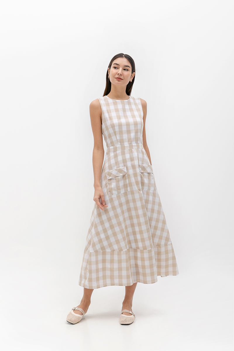 LYLA CHECKERED DRESS (PETITE)