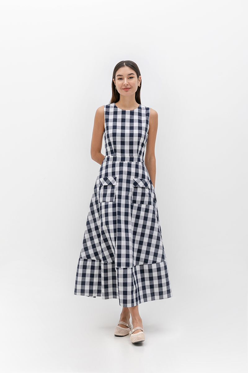 LYLA CHECKERED DRESS (PETITE)