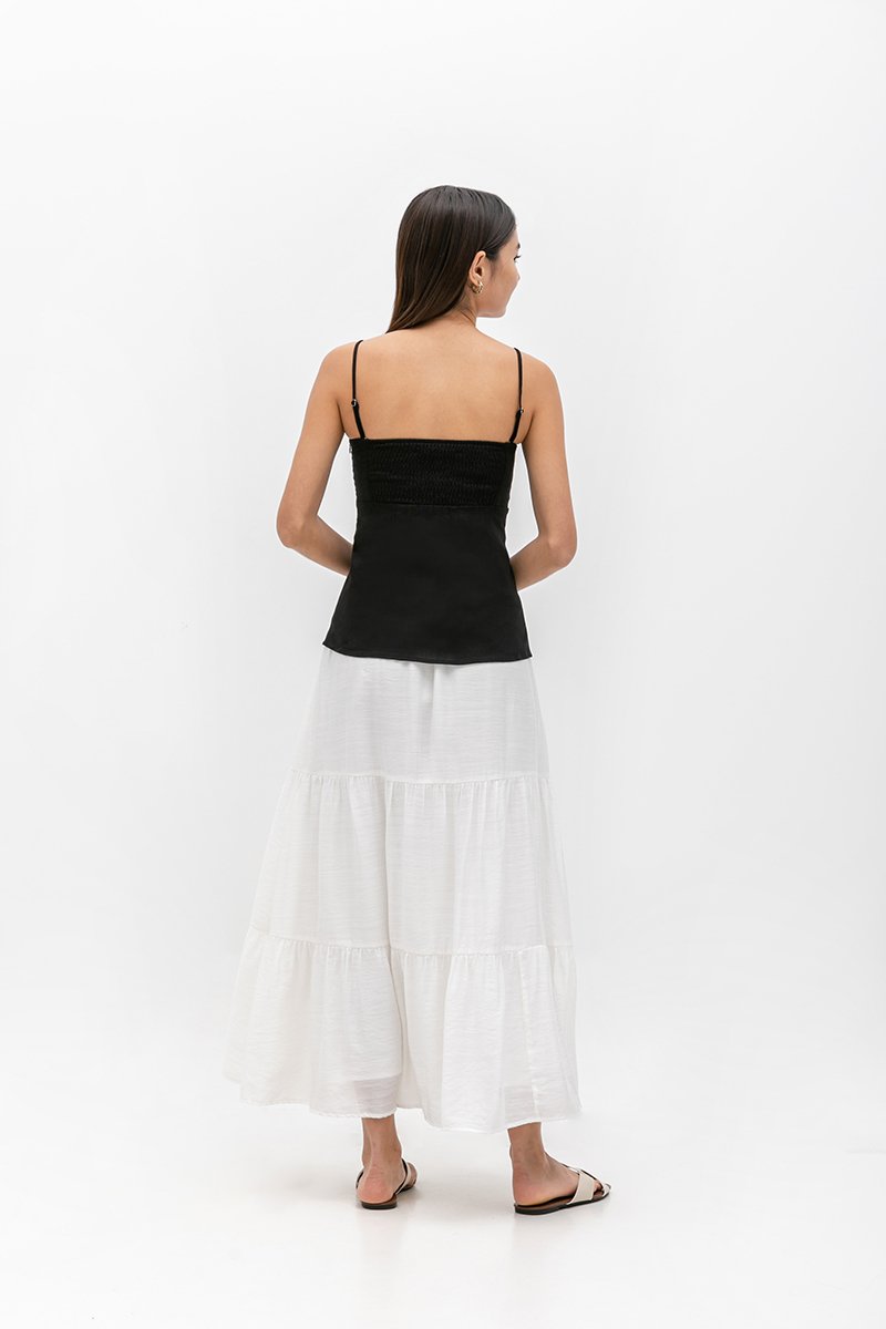 QUENTIN PADDED PEPLUM TUBE TOP