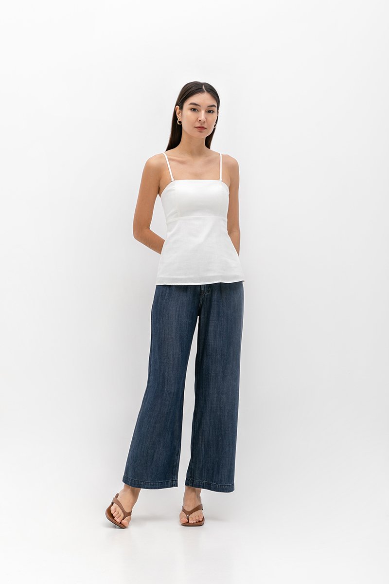 QUENTIN PADDED PEPLUM TUBE TOP