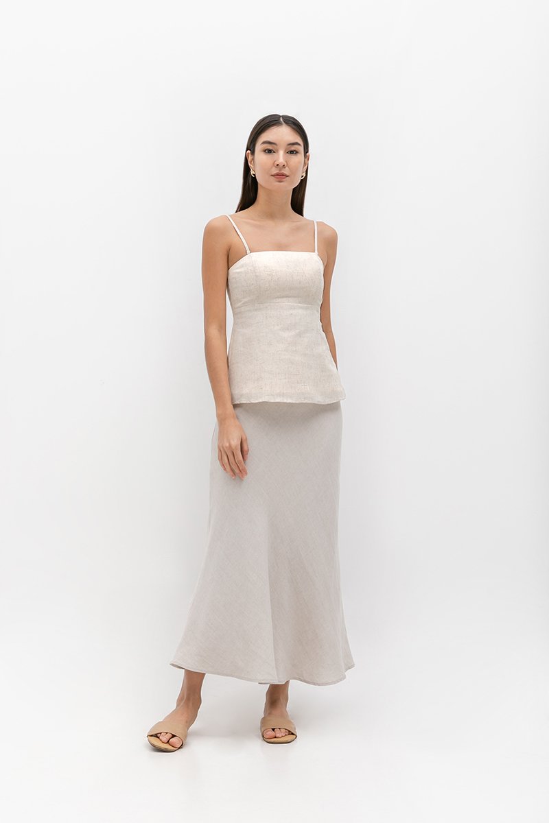 QUENTIN PADDED PEPLUM TUBE TOP