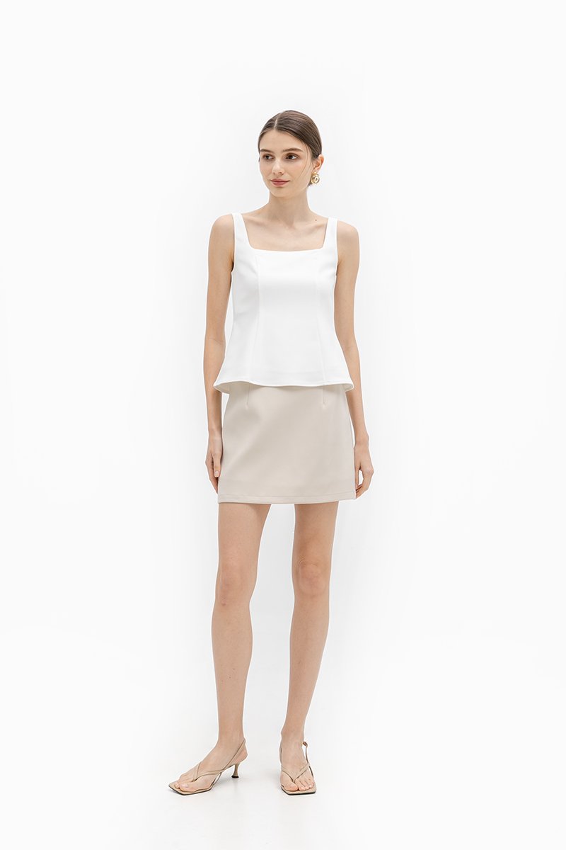 FLORINE SQUARE NECK PANEL TOP