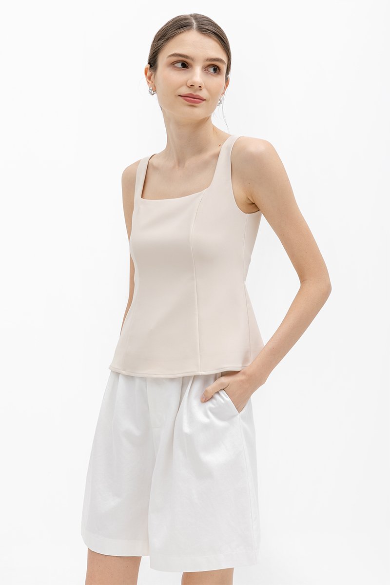 FLORINE SQUARE NECK PANEL TOP