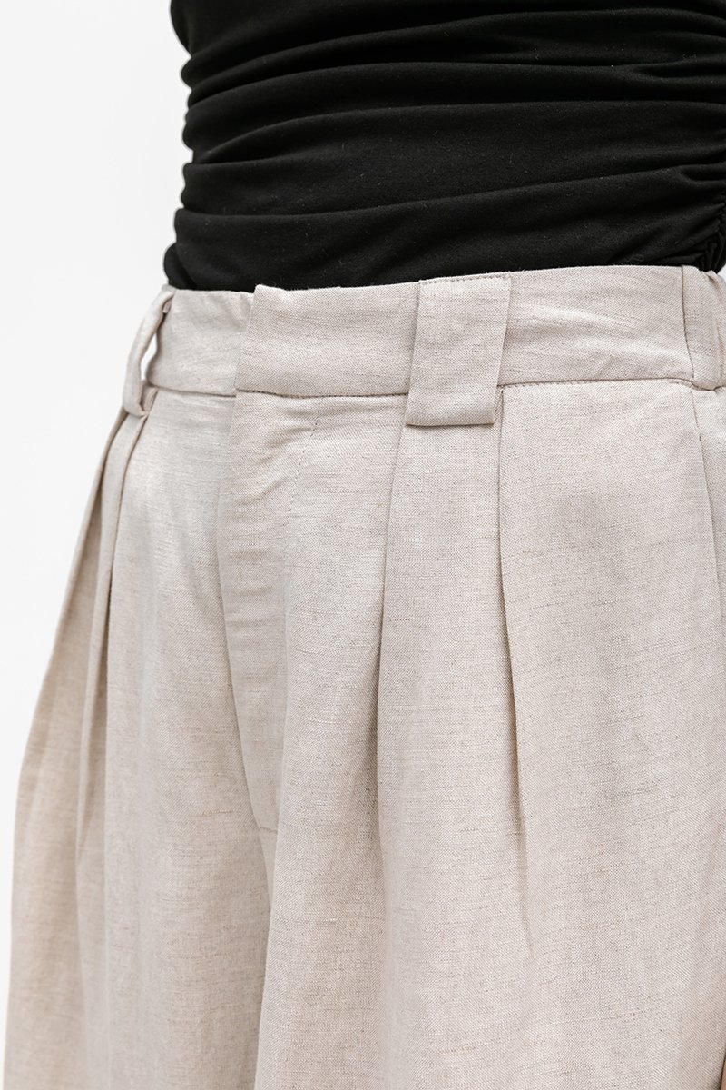 *BACKORDER* TANYA PLEATED WIDE LEG LINEN PANTS