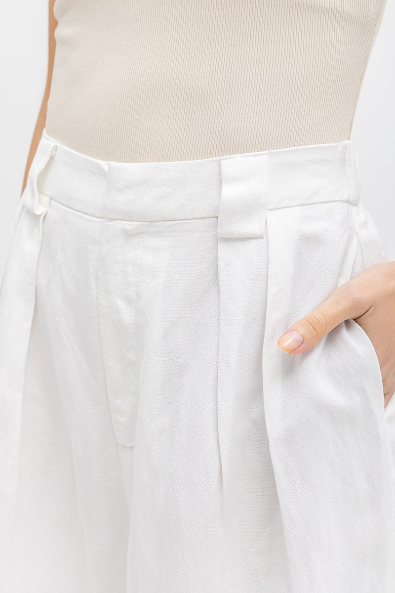 *BACKORDER* TANYA PLEATED WIDE LEG LINEN PANTS