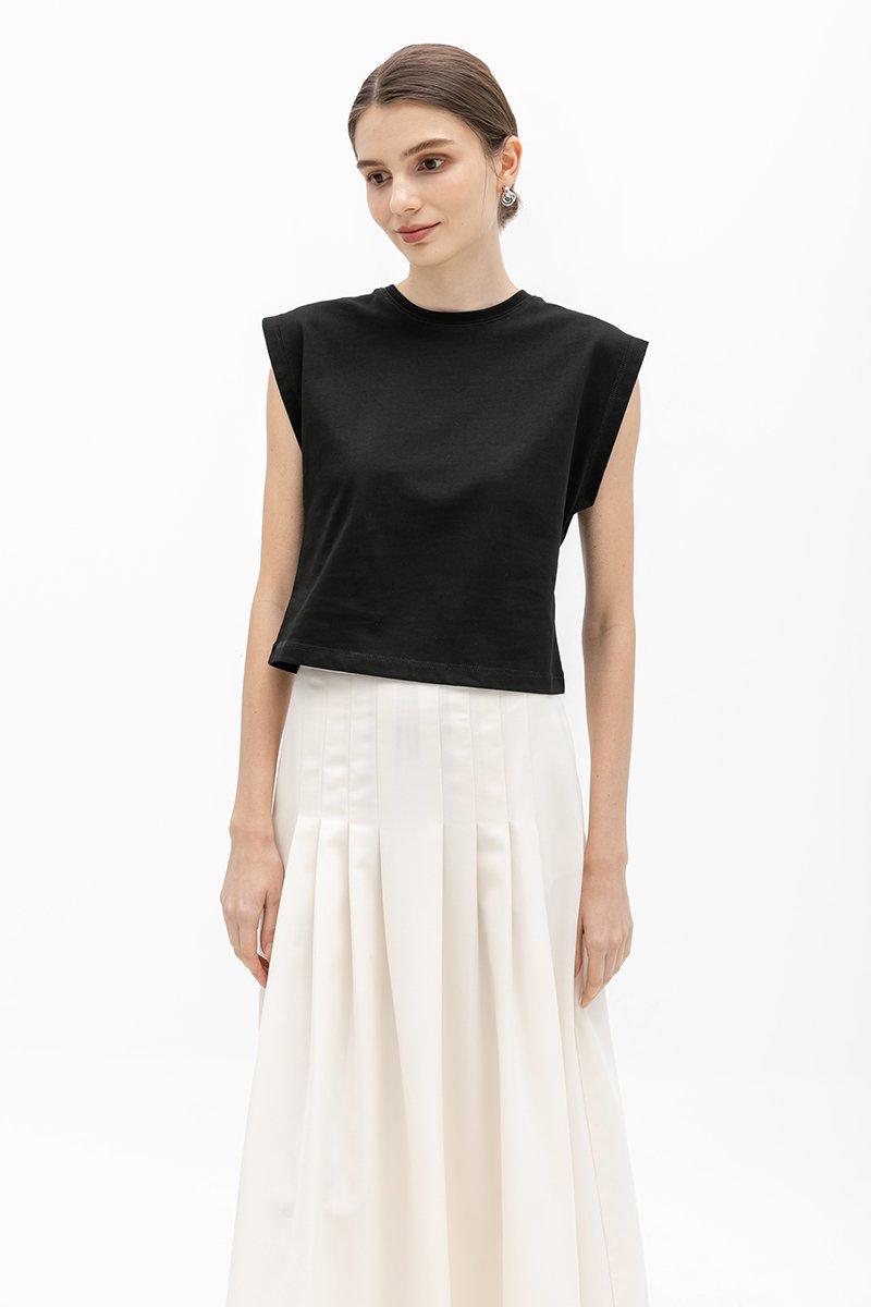 MARIELLE PLEATED FLARE SKIRT