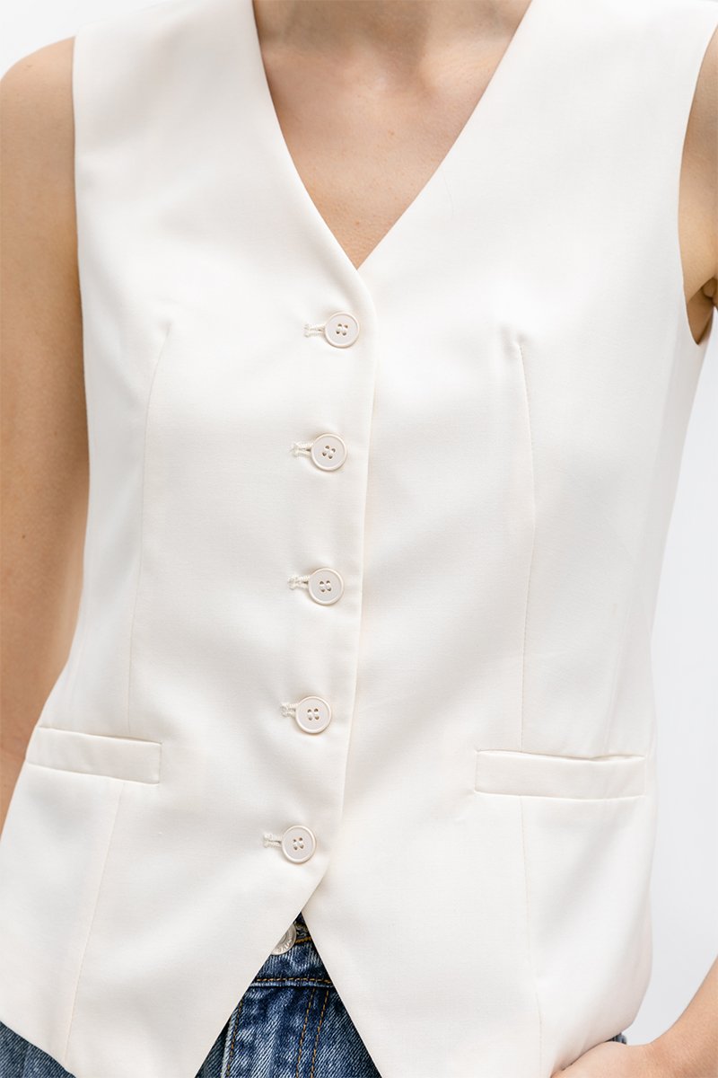 SERGE TAILORED VEST TOP