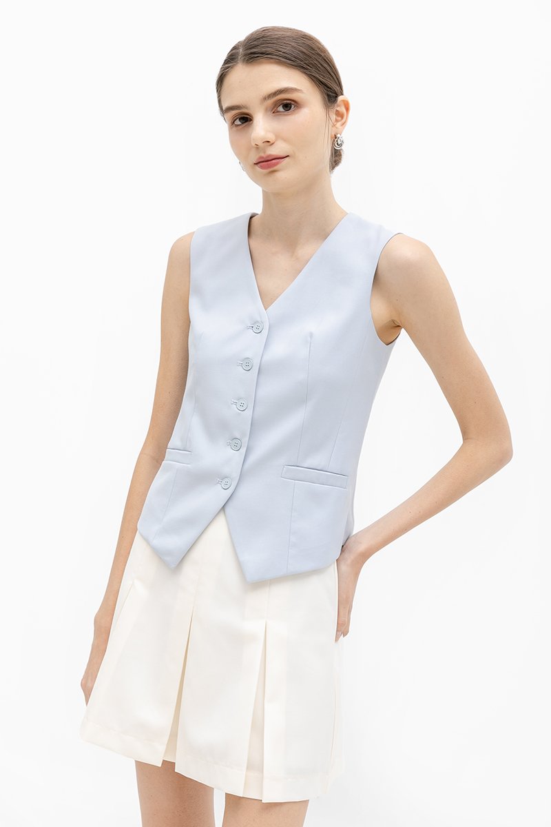 SERGE TAILORED VEST TOP