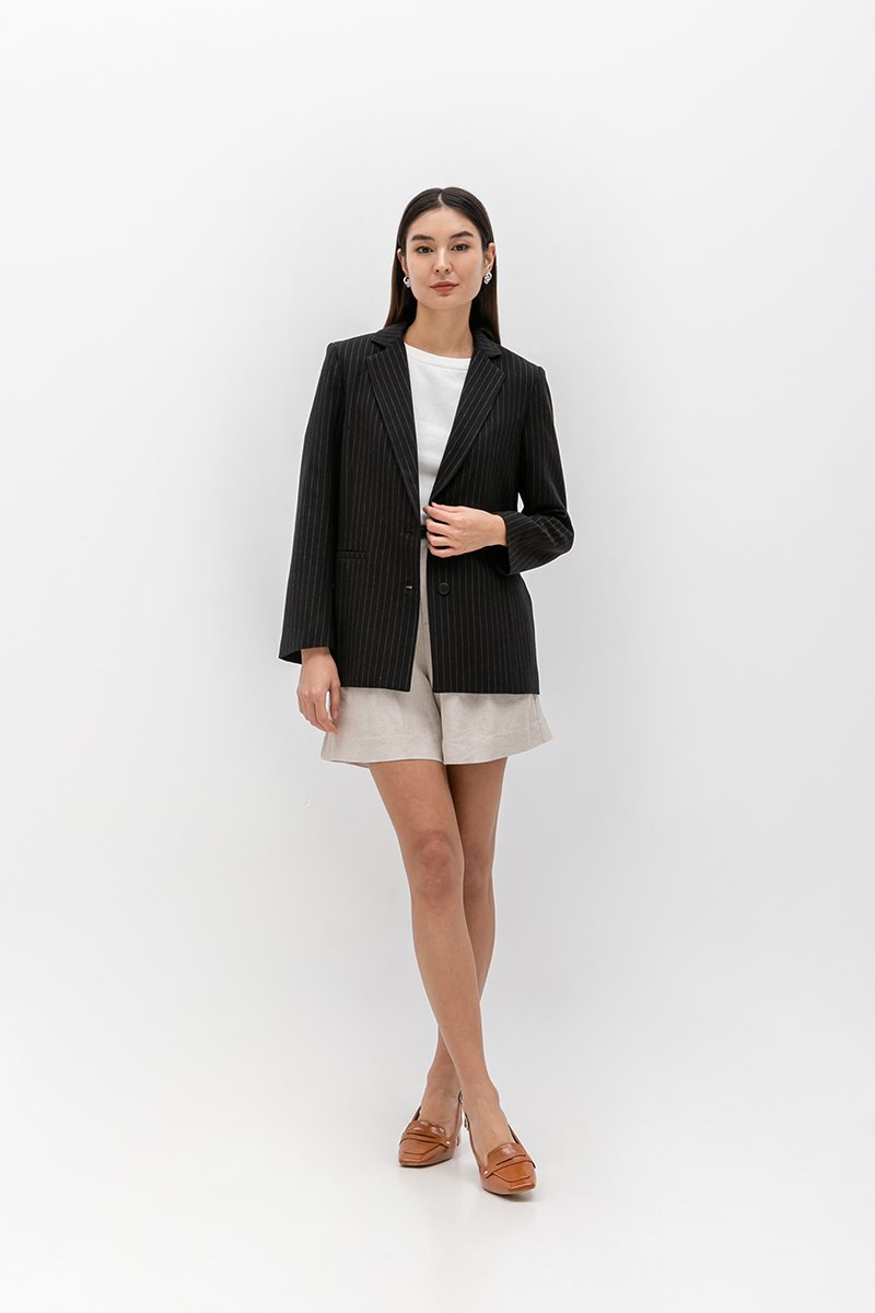 ANDREA PIN STRIPE BLAZER