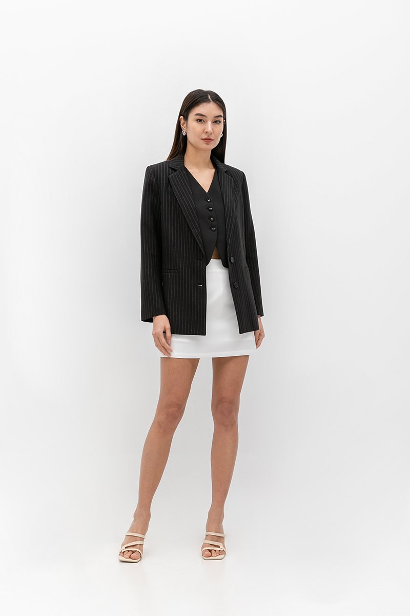 ANDREA PIN STRIPE BLAZER