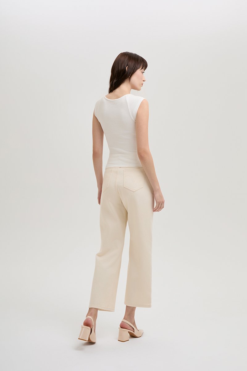 LIORA SWEETHEART RIB KNIT TOP