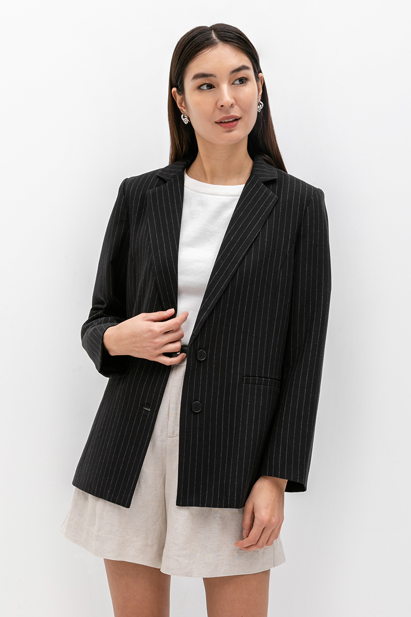 ANDREA PIN STRIPE BLAZER