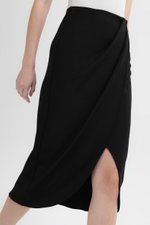 JOCADIA FOLD OVER MIDI SKIRT JOCADIA FOLD OVER MIDI SKIRT