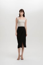 JOCADIA FOLD OVER MIDI SKIRT JOCADIA FOLD OVER MIDI SKIRT