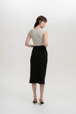 JOCADIA FOLD OVER MIDI SKIRT JOCADIA FOLD OVER MIDI SKIRT