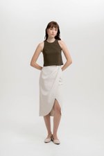 JOCADIA FOLD OVER MIDI SKIRT JOCADIA FOLD OVER MIDI SKIRT
