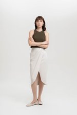 JOCADIA FOLD OVER MIDI SKIRT JOCADIA FOLD OVER MIDI SKIRT
